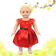 wamami Details about New Handmade Fashion Red dress skirt For 18inch American Girl Doll