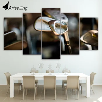 

HD Printed 5 Piece Canvas Art Golf Clubs Painting Framed Modular Wall Pictures for Living Room Decor Free Shipping CU-2286C