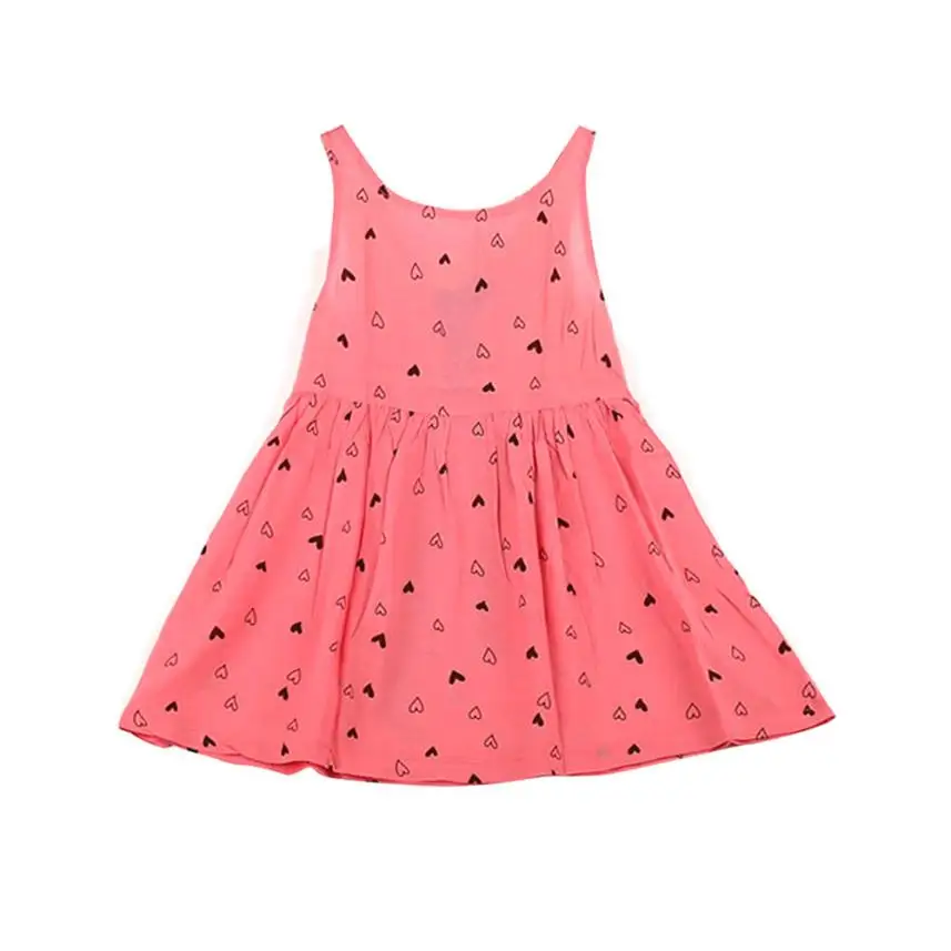 

CHAMSGEND dress for girls Sleeveless One Piece Dress dress for girls Print Bowknot Tutu Dress Summer mar14HY