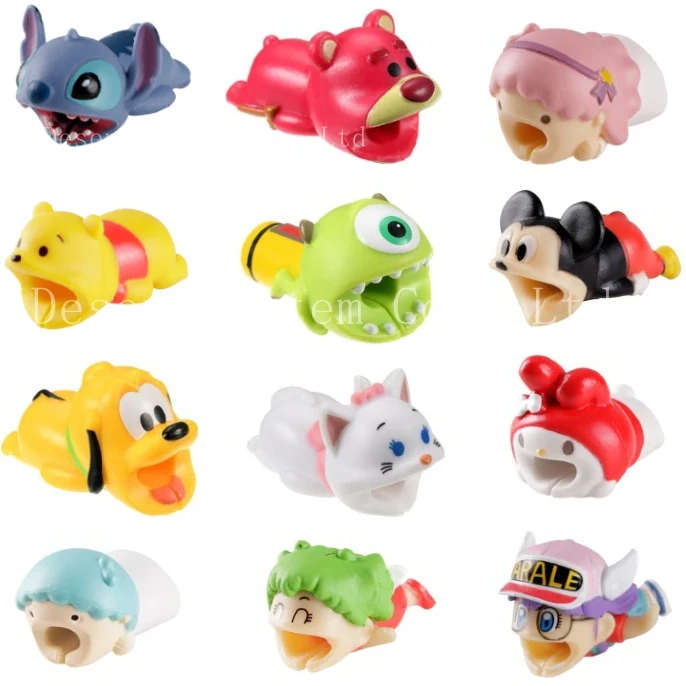 

Cute Bite Cartoon Cable Protector for Samsung Huawei iPhone Universal Micro USB Type-C Charge Cable Winder Cord Protection Cover