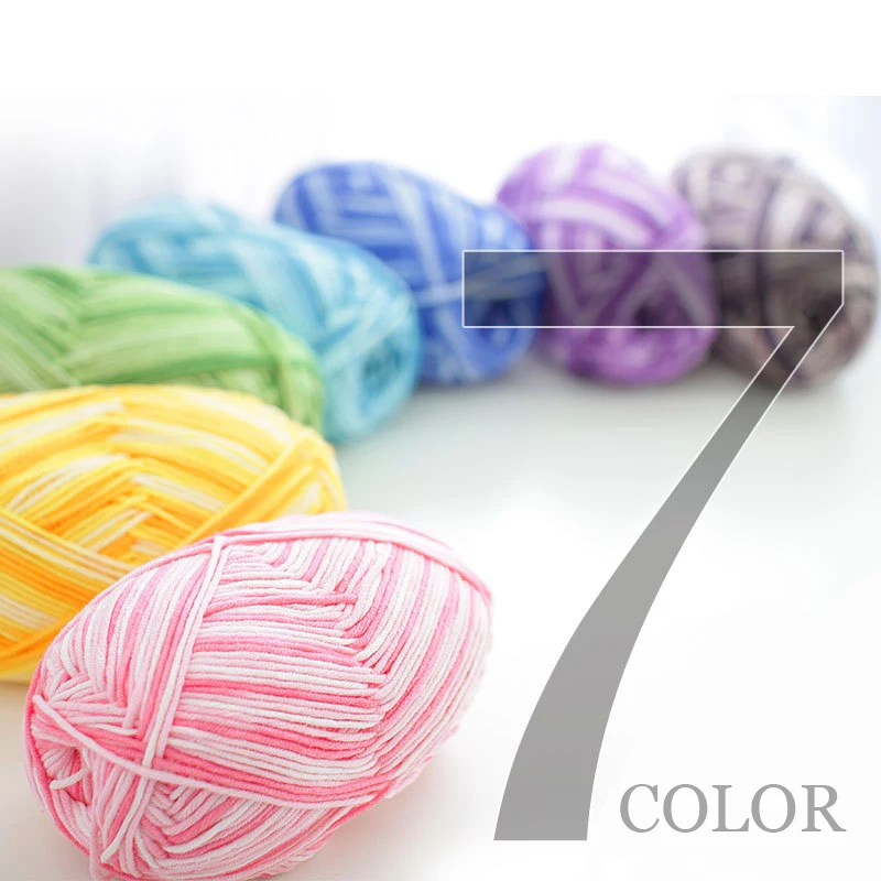5 шаров/партия разноцветная хлопковая пряжа 500 г|cotton yarn|thick yarn for knittingmilk cotton |