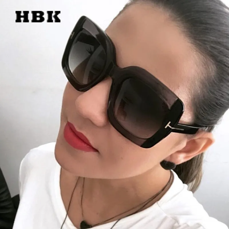 Женские и мужские солнцезащитные очки в винтажном стиле HBK квадратные больших