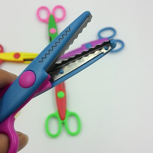 Photo Album Creative DIY Stainless Steel Craft Scissors Kids Wavy