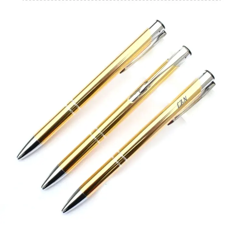 Design do Logotipo da Empresa Gravado de Metal Personalizado com Seu Logotipo e Site e entre em Novo Presente Idéias Laser Canetas 10 Pcs Muito Contato Lzn 5 High Quality Material escolar e de escritório