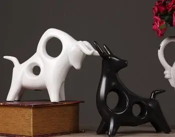 

Northern European extremely simple sitting room adornment study partition ark pottery and porcelain to make a fortune cow to set
