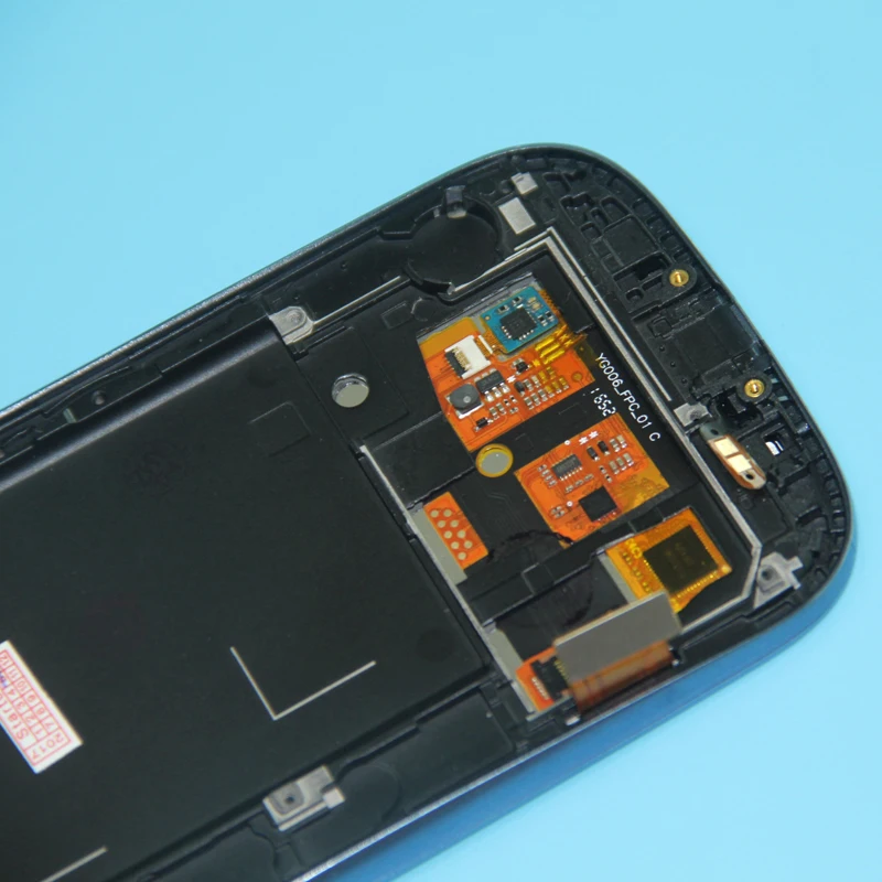 ЖК дисплей для samsung s3 i9300 белая синяя рамка i9300|Экраны мобильных телефонов| |