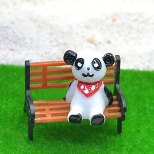 Mini Garden Ornament Miniature Park Bench Craft DIY House Decor Bench Model