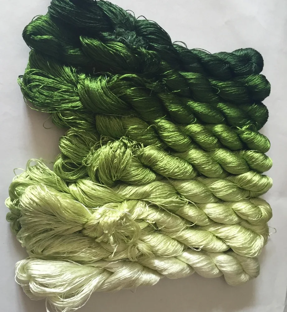 

9 skeins Chinese natural mulberry silk embroidery threads floss 440m per skein #107 440m per skein
