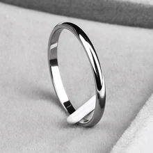 Простое 2 мм тонкое кольцо для пары из титановой стали 4 цвета простое модное кольцо на палец из розового золота и серебра для женщин ювелирные изделия для свадебной вечеринки
