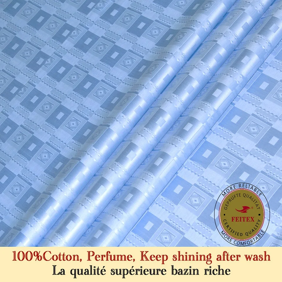 Bazin Riche Fabric Similar Getzner Quality Jacquard African Guinea Brocade Fabric 100% Cotton Shadda Dashiki Dress