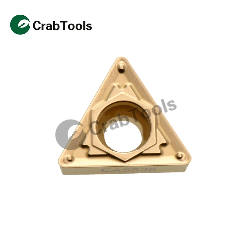 

Crab Tools KYOCERA 10PC TPMT160308HQ CA5525 Metal Turning Lathe Tools Turning Cutter Carbide Insert CNC Tool Tip Machine