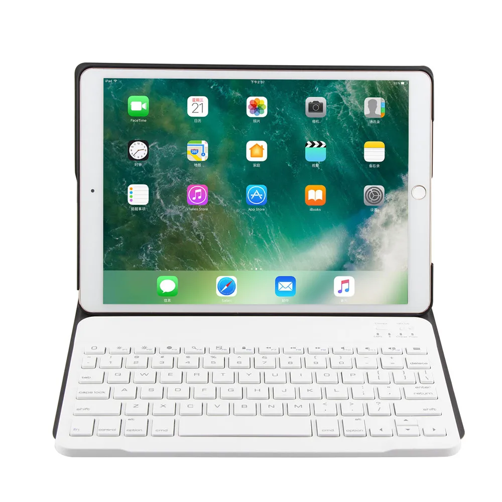 Кожаный чехол для Apple iPad Pro 10,5 Беспроводной Bluetooth клавиатура+ Тонкий Smart Folio стоять кожаный чехол J02T