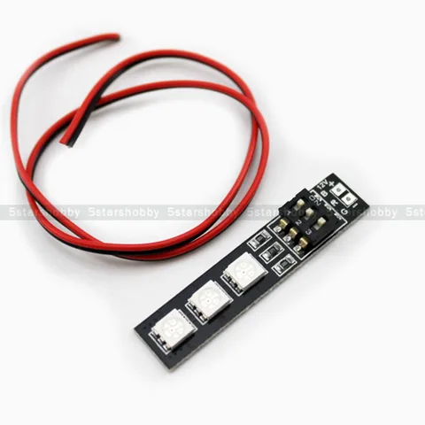 RGB LED Light Board 12V 7Colors Changing DIP Switch for RC Model Quadcopter title=