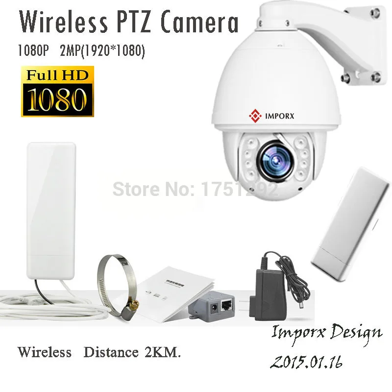 Wifi автоматическое отслеживание PTZ IP камера Пульт Открытый Купол HD 1080 P