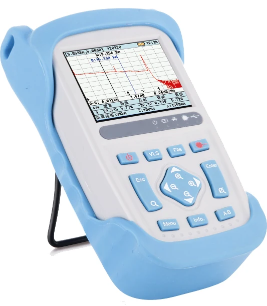 

1310/1550nm Fiber Optic OTDR Reflectometer 28/26dB 1.5/8m Dead Zone, with Carrying Bag, FC/SC/ST Connectors, (Model# FF80D28)