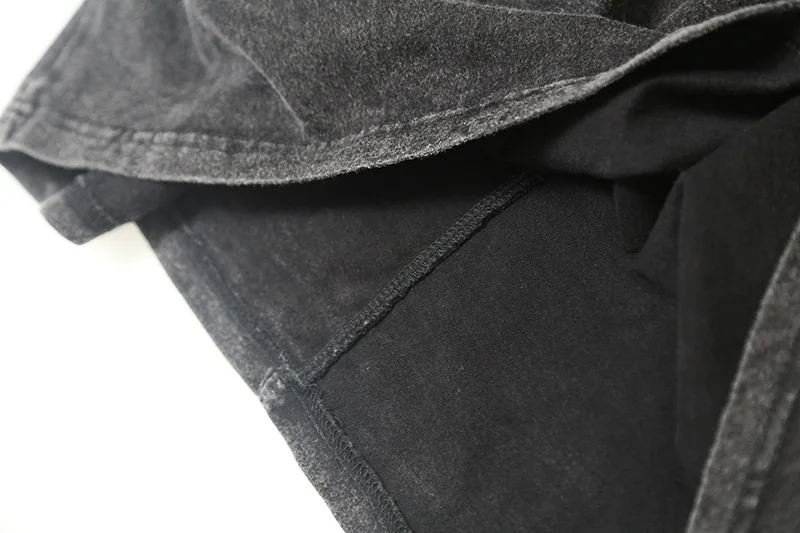 HZIJUE, винтажная черная футболка, мужская, размер США, модные, с эффектом потертости, футболки для мужчин, облегающие, с круглым вырезом, футболки, мужские, с коротким рукавом