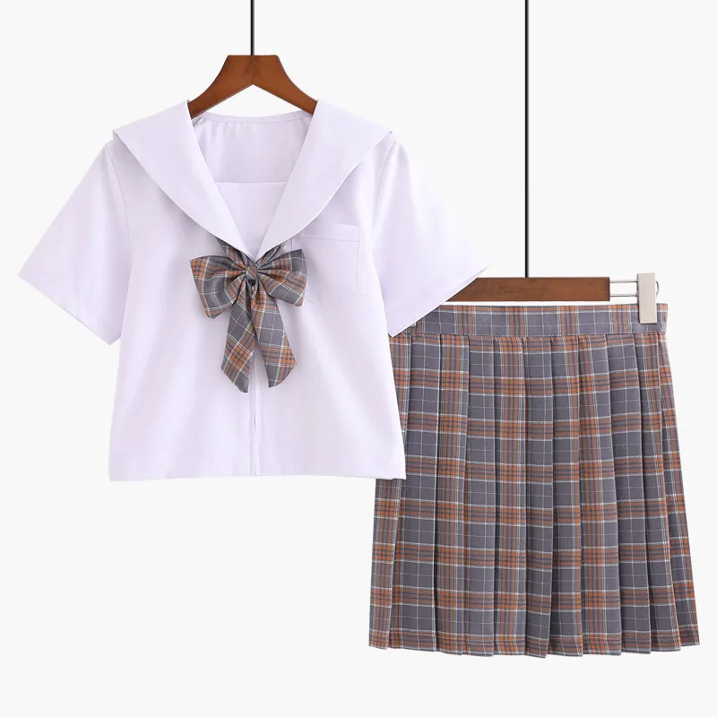 Белый Матросская одежда Японский Школьная форма аниме COS костюм моряка JK темно стиль студентов Одежда для девочек