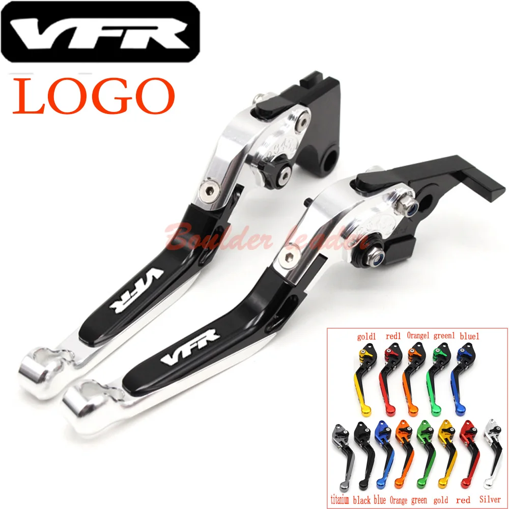 

For Honda VFR 750 1991-1997 1992 1993 1994 1995 1996 Laser Logo(VFR) Sliver+Titanium CNC Motorcycle Brake Clutch Levers