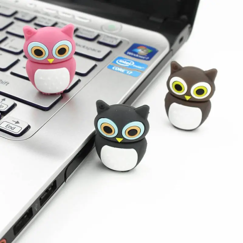 Usb флэш-накопитель с мультяшным Usb 2,0 диском 64 ГБ флеш-накопитель флэш-накопитель USB Сова Флешка 128 ГБ Usb ключ бесплатная доставка