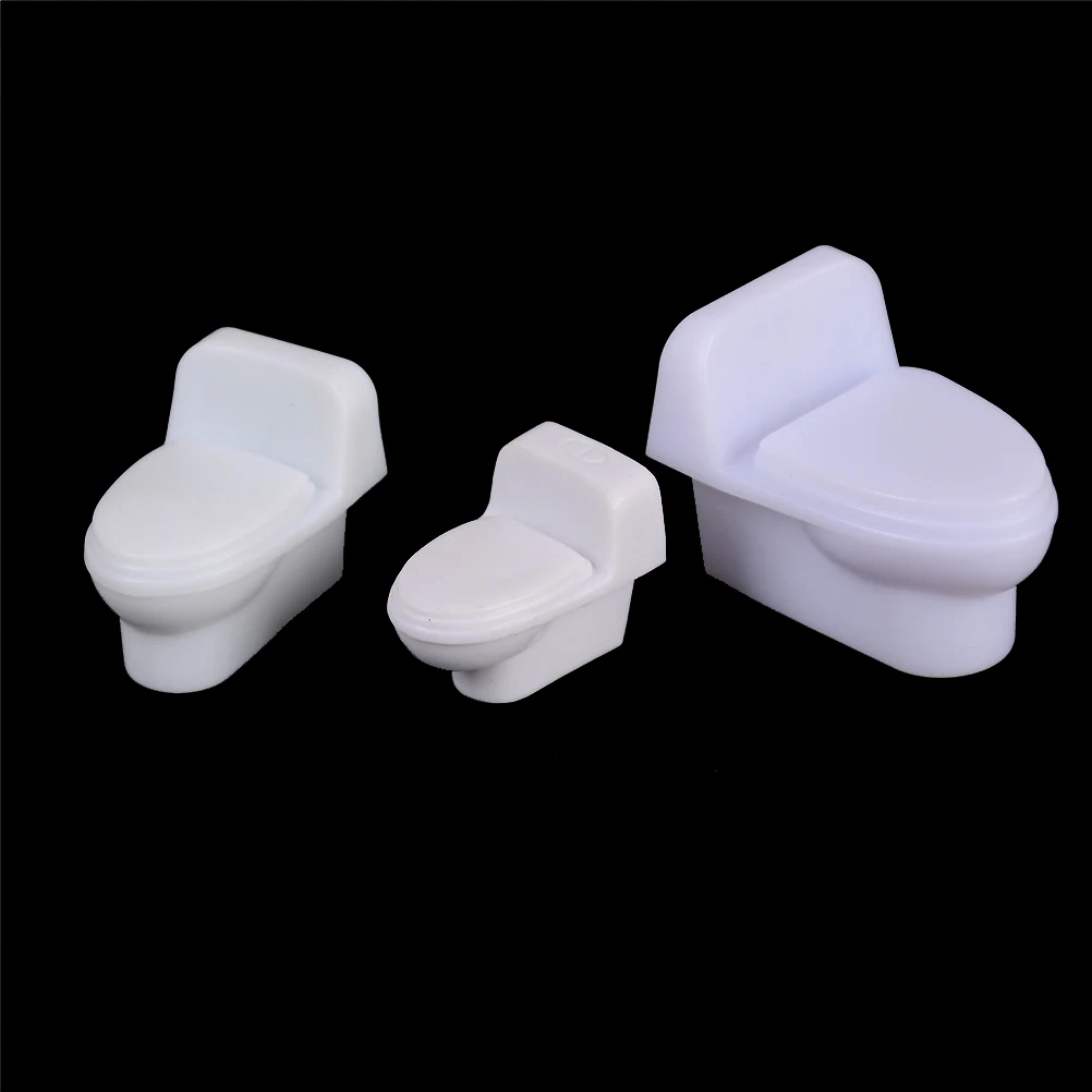 

Miniature Furniture Unpainted Toilet Model Doll House 1: 20,1:25,1:30 Scale Simulation Bathroom Toy for Doll House Decor
