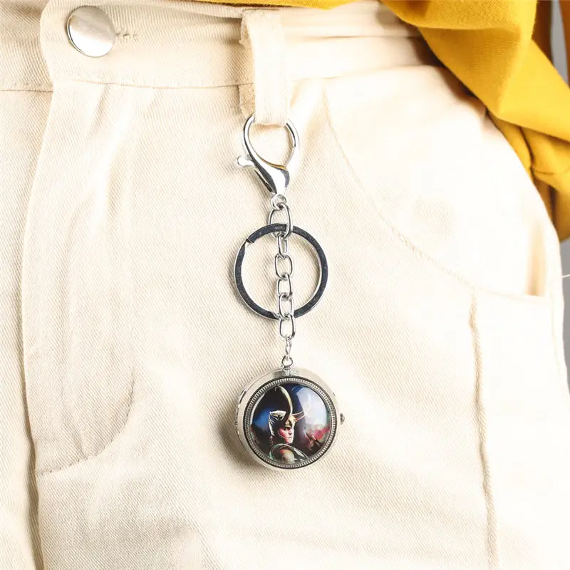Винтажные Мстители локи кварцевые карманные часы FOB мужские Мальчики Дети подарок ожерелье часы подвеска цепь Relogio De Bolso