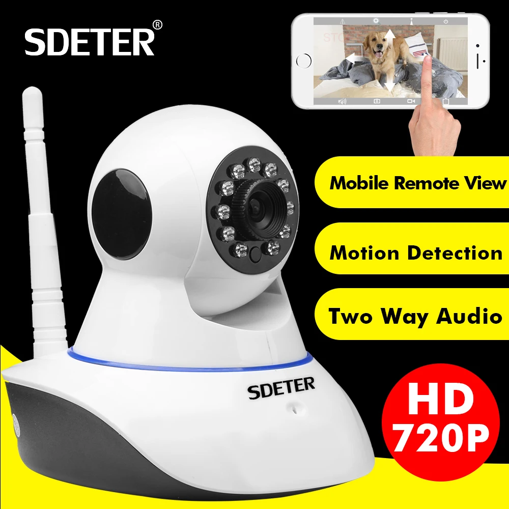 SDETER 720P CCTV Camera HD IP Camera WI FI Wireless Home Security Camera Plug And Play
