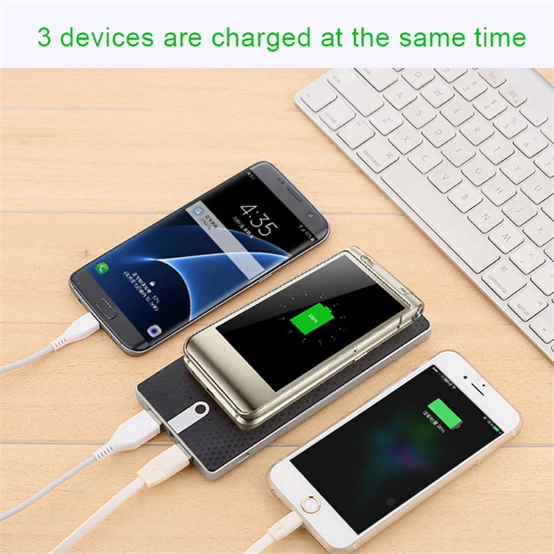 10000mAh Fast Charge Qi Wireless Charger Dual USB Phone Power Bank with LED Light External Battery for iPhone 8 X Samsung Note 8 10000mAh Fast Charge Qi Wireless Charger Dual USB Phone Power Bank with LED Light External Battery for iPhone 8 X Samsung Note 8