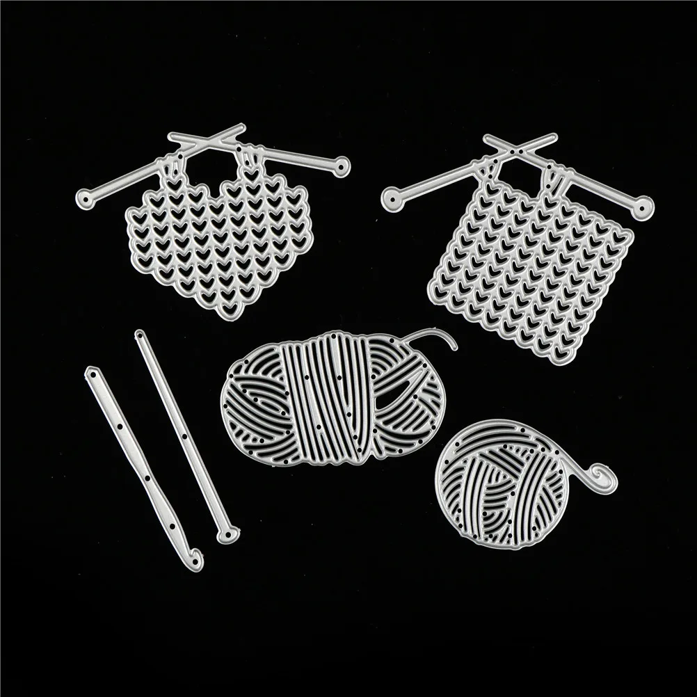 

6pcs Yarn Ball Sewing Tool Decorative Embossing LoveHeart Metal Cutting Dies for Scrapbooking/photo album PaperCards 6Sizes