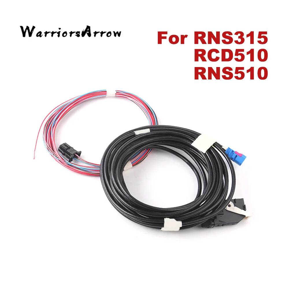 WarriorsArrow камера заднего вида запасной Жгут кабель высокого качества для RCD510 RNS510 RNS315 для VW моделей Golf Jetta Passat