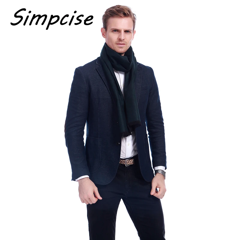 

[Simpcise] Newest Design Brand AB Sides Man winter Scarves Smooth Soft Long Man Viscose Silk Blend Scarf A3A18892