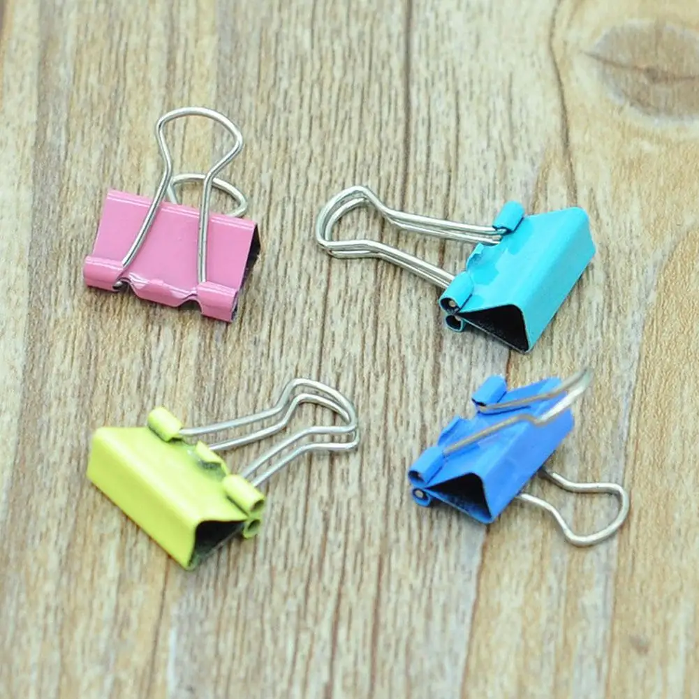 adeeing colorful binder clips paper clip 60pcs/lot 15mm clip off
