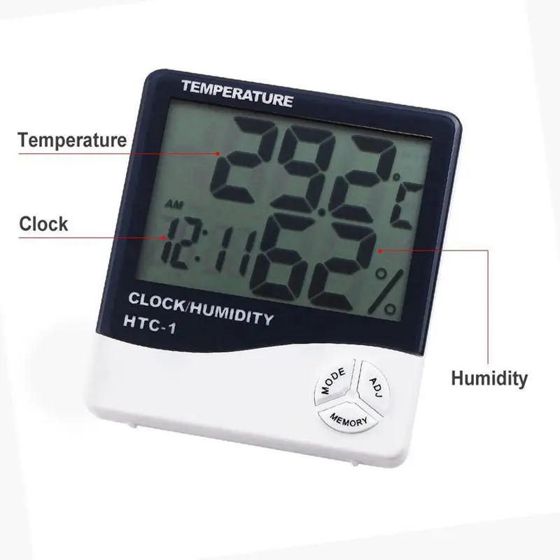 Промо-акция! Цифровой ЖК-дисплей домашний открытый комнатный электронный измеритель температуры влажности термометр измеритель влажности Метеостанция сигнализация