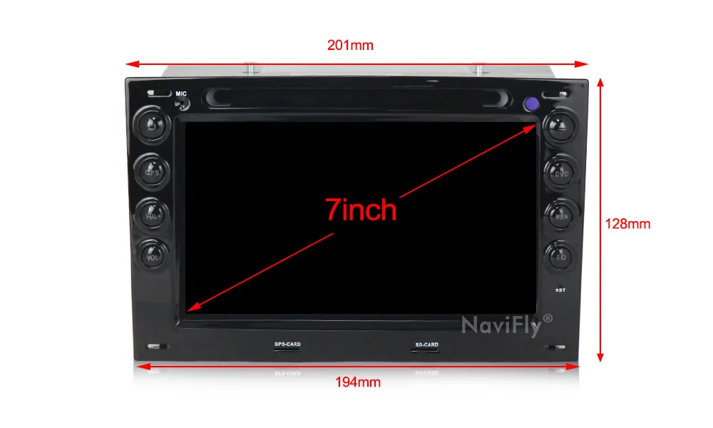 Discount NaviFly 2 Din Car DVD Radio player for Renault Megane 2 2003-2010 Android 8.1 GPS navigation 1080P HD stereo head unit 5