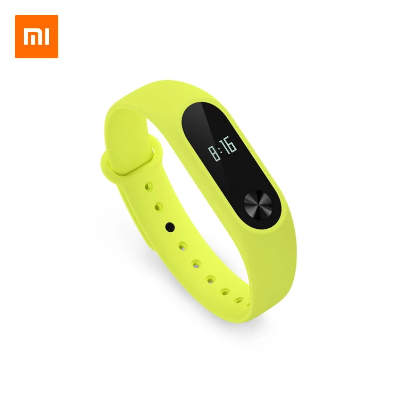 Оригинальный ремешок на запястье Xiaomi Mi Band 2 черный зеленый сменный силиконовый