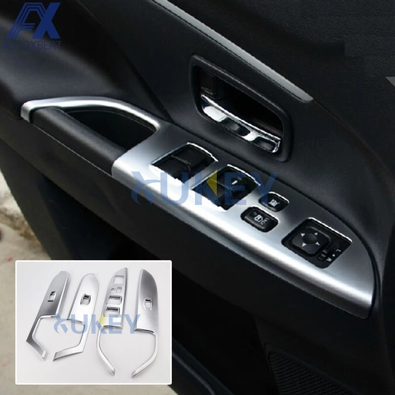 

AX For Mitsubishi ASX Outlander Sport RVR 2013 -2017 2018 2019 Chrome Inner Inside Door Window Switch Panel Cover Trim Garnish
