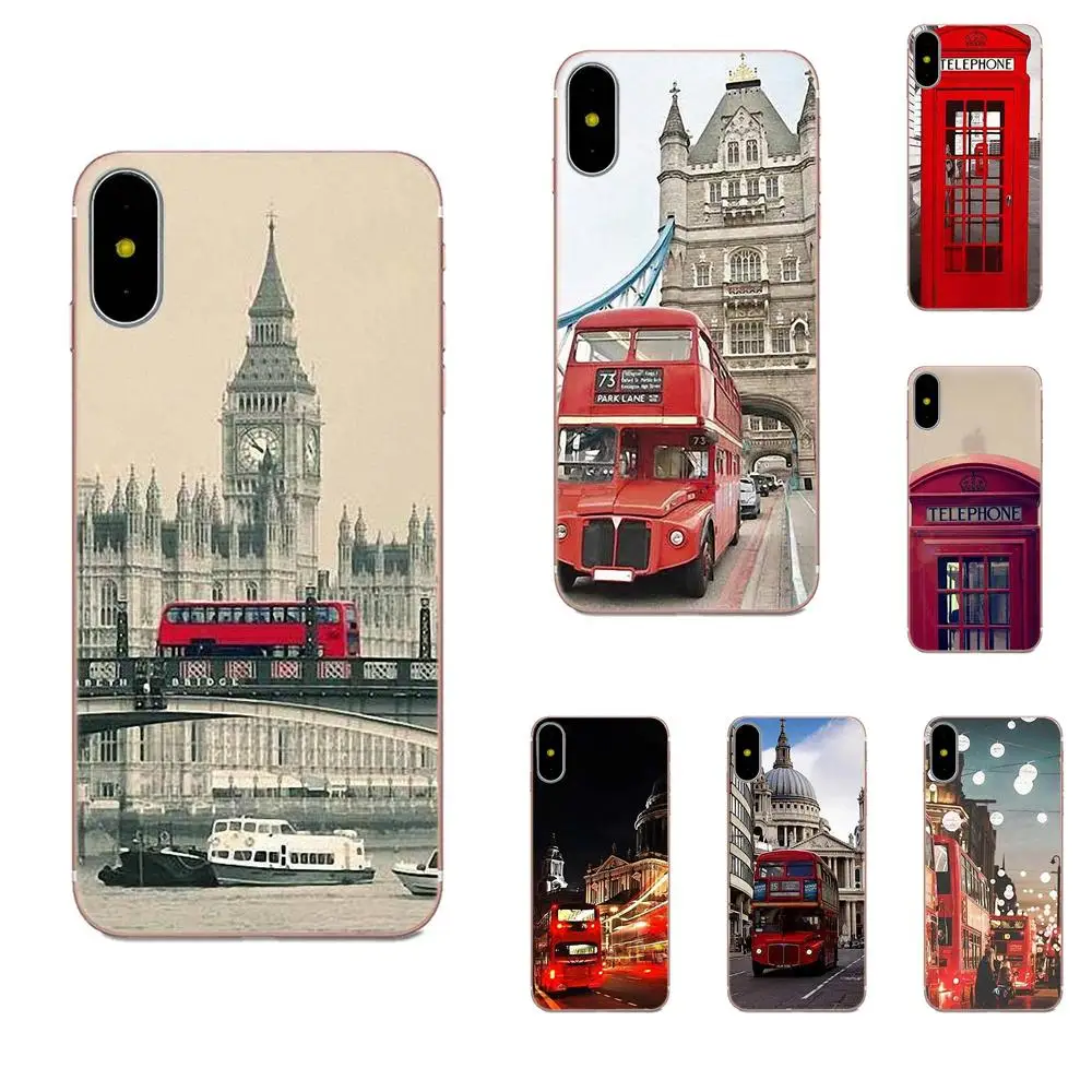 Мягкий чехол для телефона Лондонский автобус Англия телефон Huawei P8 P9 P10 P20 P30 Mate 7 8 9