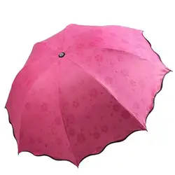 Для женщин дождь зонтик складной женский зонт ручка удобная настоятельно бренд для принцессы