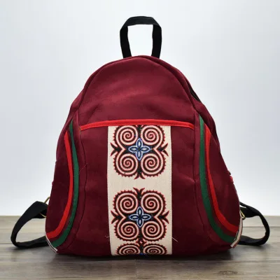 

New 2018 Fashion Embroidery Women Small backpack!Hot Floral Embroidered Lady backpacks National All-match Canvas Zipper Backrack