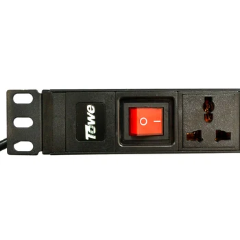 

TOWE EN10/W801K 10A 8 WAYS GB1002 universal with on &off switchPDUs 19" Cabinet socket Power distribution Units