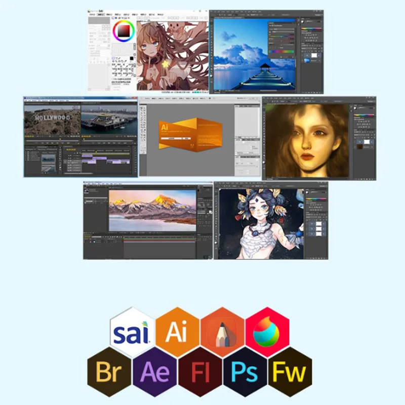 G10 Digital Drawing Tablet Hand-painted Board Drawing Graphic Tablets Connected to mobile phone Computer Painting Writing input