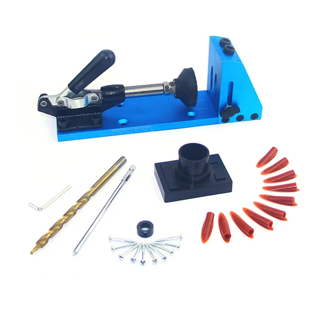 

Woodworking Drilling Locator Guide Kit Wood Drilling Hole Guide Jig Doweling Hole Kit DIY Carpenter Hand Tools