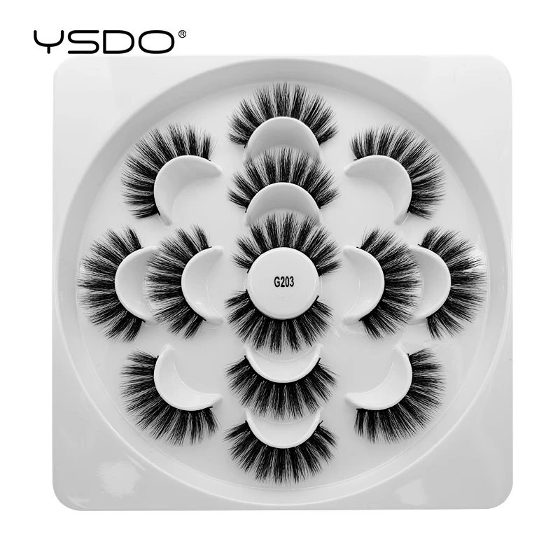 

YSDO 7 pairs eyelashes long mink lashes eyelashes maquiagem fluffy lashes 3d mink eyelashes false lashes cilios strip eyelashes
