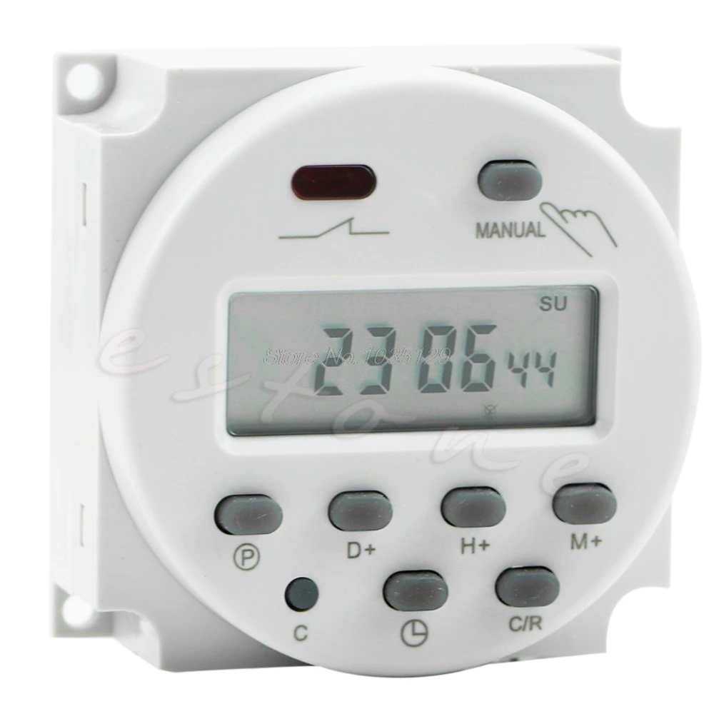 

New AC 12V 16A LCD Display Digital Power Programmable Timer Time Relay Switch