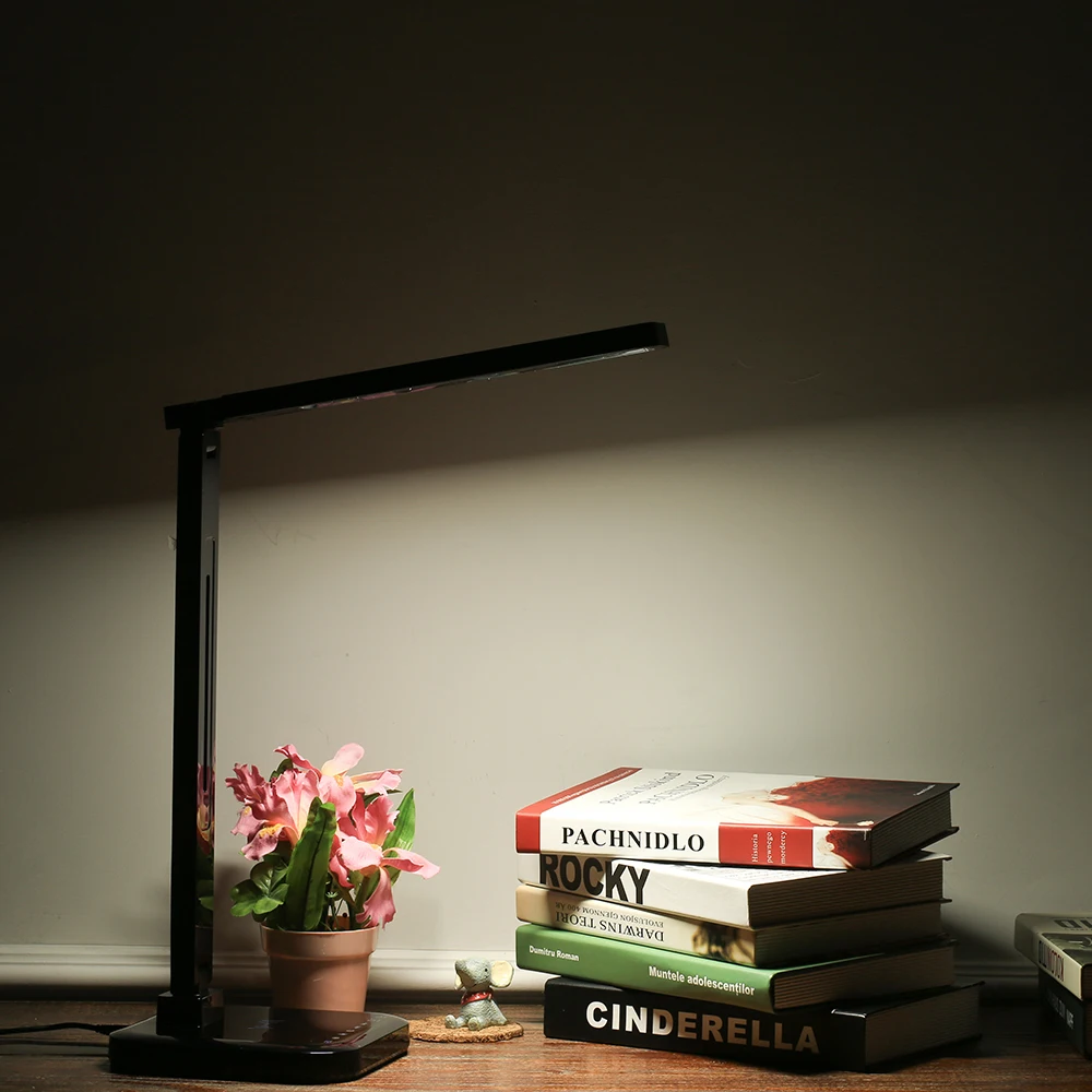 

LED Desk Lamp Eye Protection Smart Table Lamps Desklight Temperature Control Light Foldable Rotatable Dimmable 1.5A USB Charging