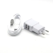 GEUMXL 5V 2A двойной USB ЕС вилка настенное зарядное устройство+ микро USB кабель для samsung galaxy S3 I9300 note 3 note4 мобильный телефон