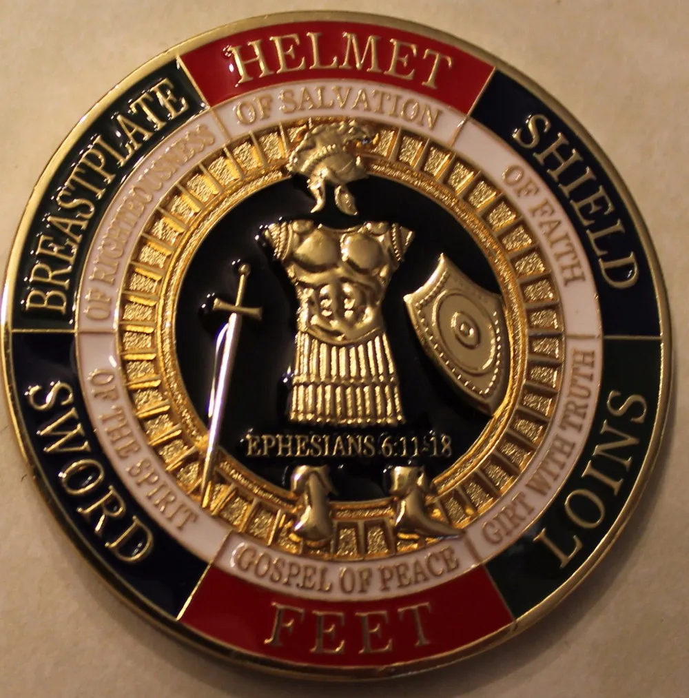 Armor of God Pray Always Military Challenge Coin (2)