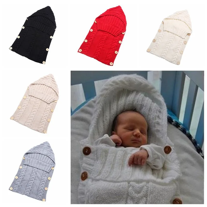 Простыня для новорождённого пеленать одеяло 0-12 месяцев Дети Ясельного возраста Шерсть вязать одеяло пеленание ребенка спальный мешок коляска обертывание