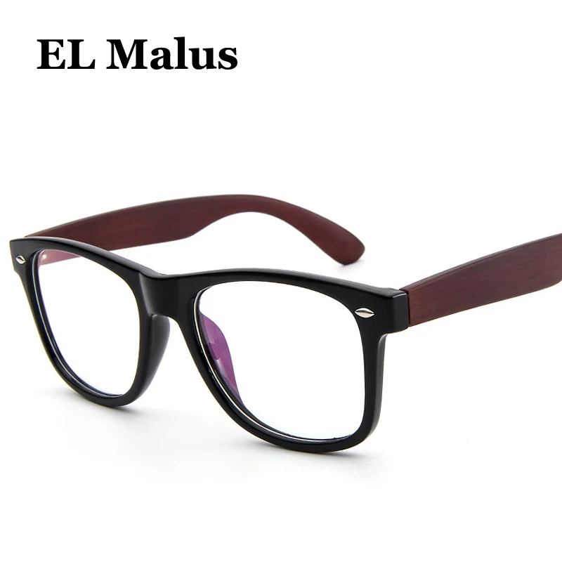 [EL Malus] Ретро очки с квадратной оправой для мужчин и женщин прозрачный объектив черный загар леопардовые оттенки брендовый дизайнер