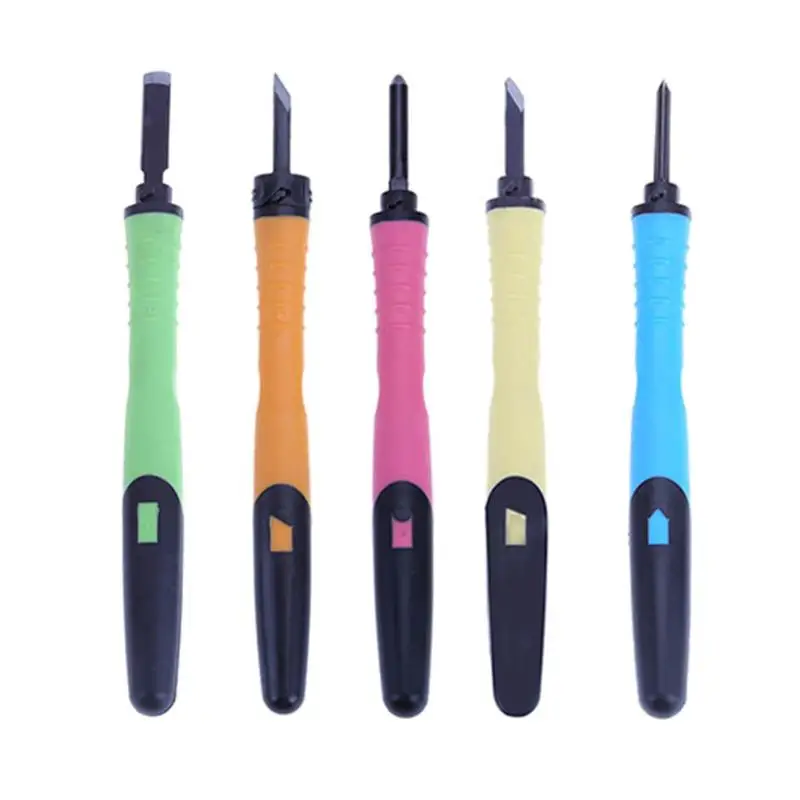 

Non-slip Handle Rubber Stamp Carving Engraving Knife With Protective Cover