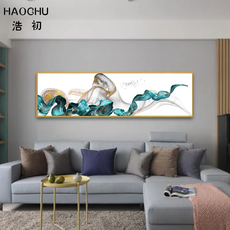 Золотая фольга HAOCHU для европейской двора абстрактная лента холщовая живопись